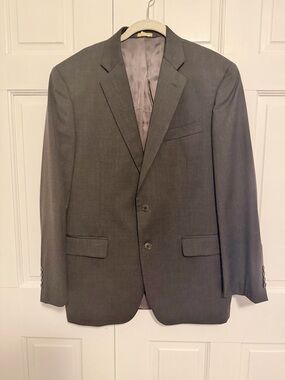 Brooks Brothers Estrato Trabaldo Togna 1840 Wool Blazer 42R Gray Made USA Italy